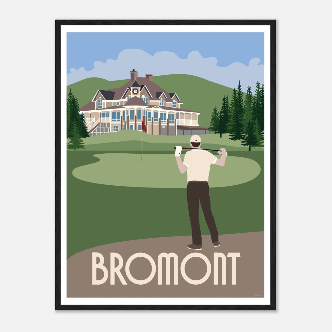 Royal Bromont Golf Course Wall Art Print by Nancy Beliveau - Digital Art illustration print for home decor