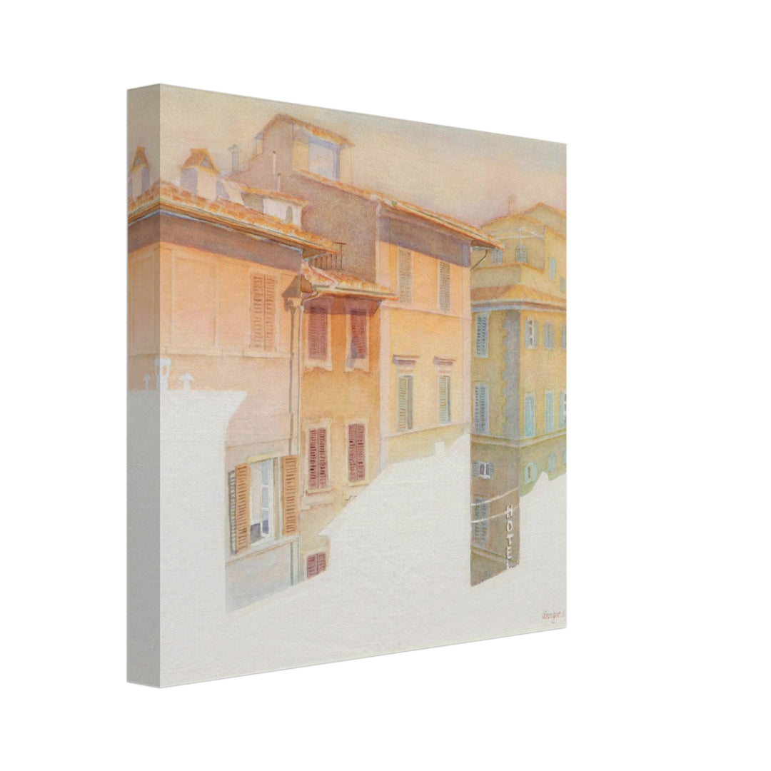 Whispers of Morning Light in Florence by Veronique Semple - Watercolor landscape print for home decor
