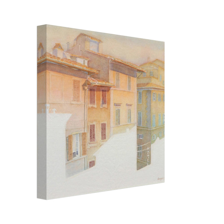 Whispers of Morning Light in Florence by Veronique Semple - Watercolor landscape print for home decor