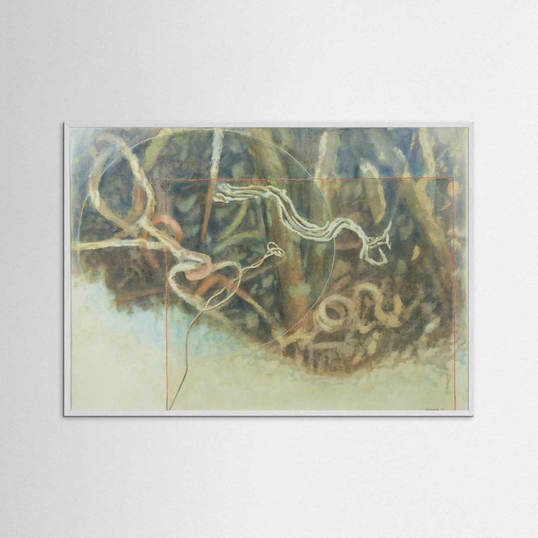 "Change - Beyond the Ice" Abstract Organic Watercolor - Custom Framed Art Print