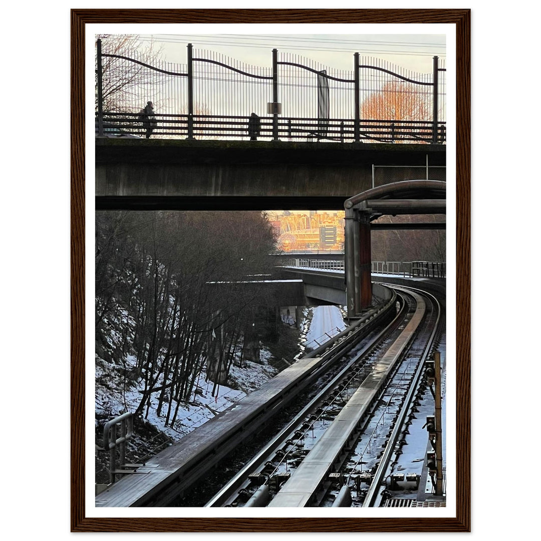 Urban Journey on Vancouver Train Tracks by Andrew Semple - Photography landscape photography print for home decor