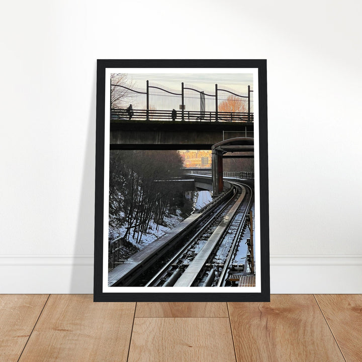 Urban Journey on Vancouver Train Tracks by Andrew Semple - Photography landscape photography print for home decor