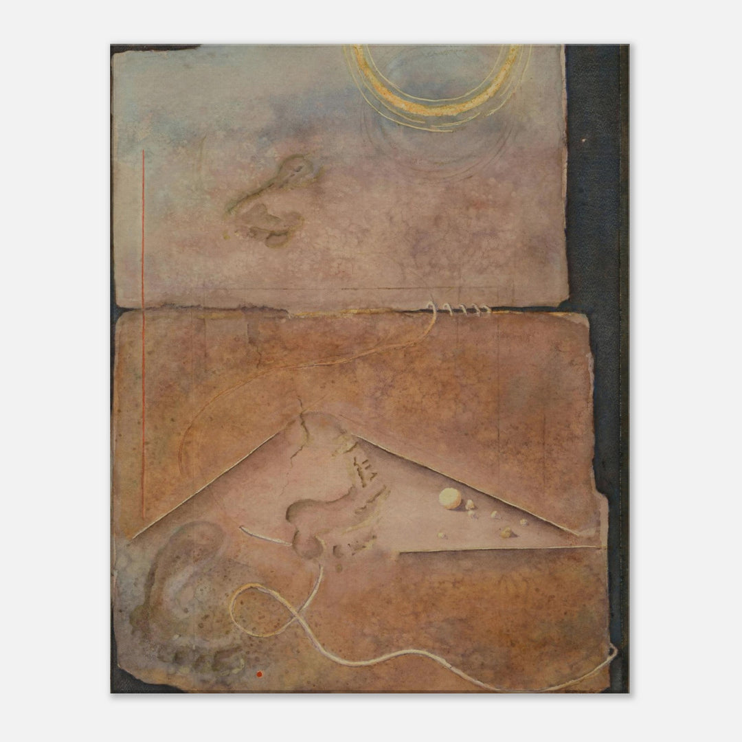 Timeless Echoes of Past and Future by Veronique Semple - Watercolor abstract print for home decor