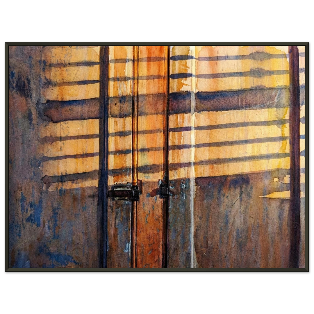 Sunlit Watercolor Art of Vintage Armoire by Studio Shefford - Photo Art Composition watercolor print for home decor