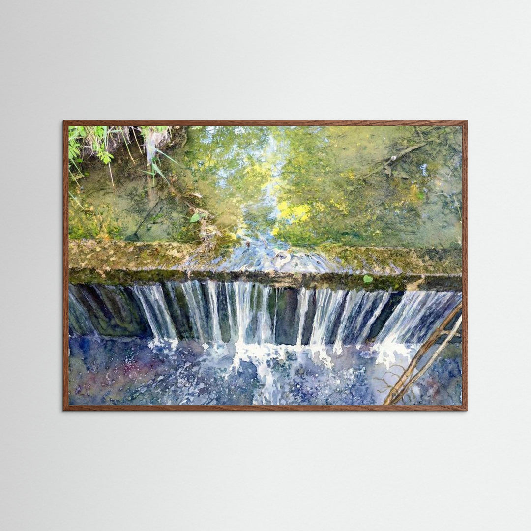 Autumn Waterfall: Impressions of Bromont Watercolor Art