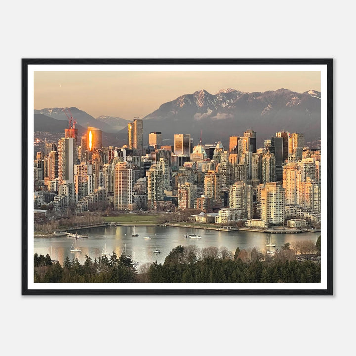 Stunning Vancouver Cityscape at Dusk Wall Art by Andrew Semple - Photography landscape photography print for home decor