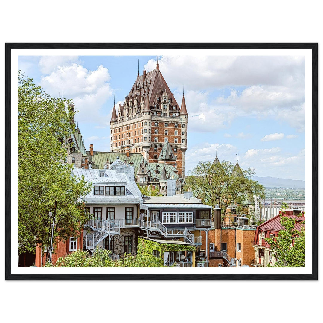 Majestic Views of Chateau Frontenac: A Captivating Journey through Quebec's Architectural Splendor by Studio Shefford - Photo Art Composition wall art print