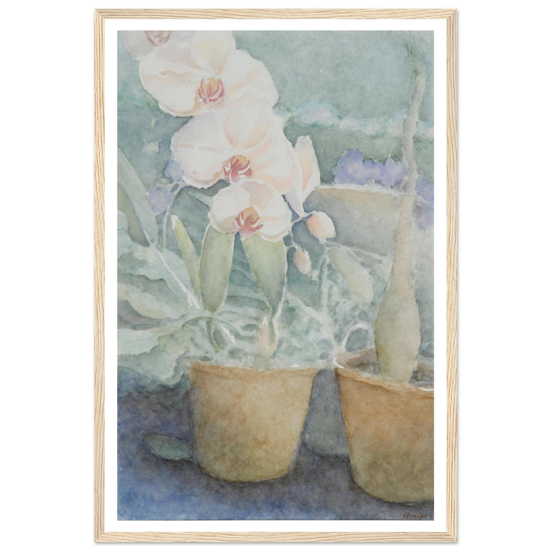 Whispers of Orchids: A Delicate Floral Watercolor by Veronique Semple - Watercolor botanical nature print for home decor