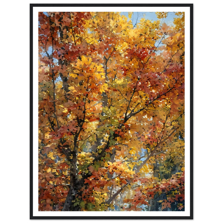Crimson and Amber Fall Foliage in Bromont by Studio Shefford - Photo Art Composition wall art print