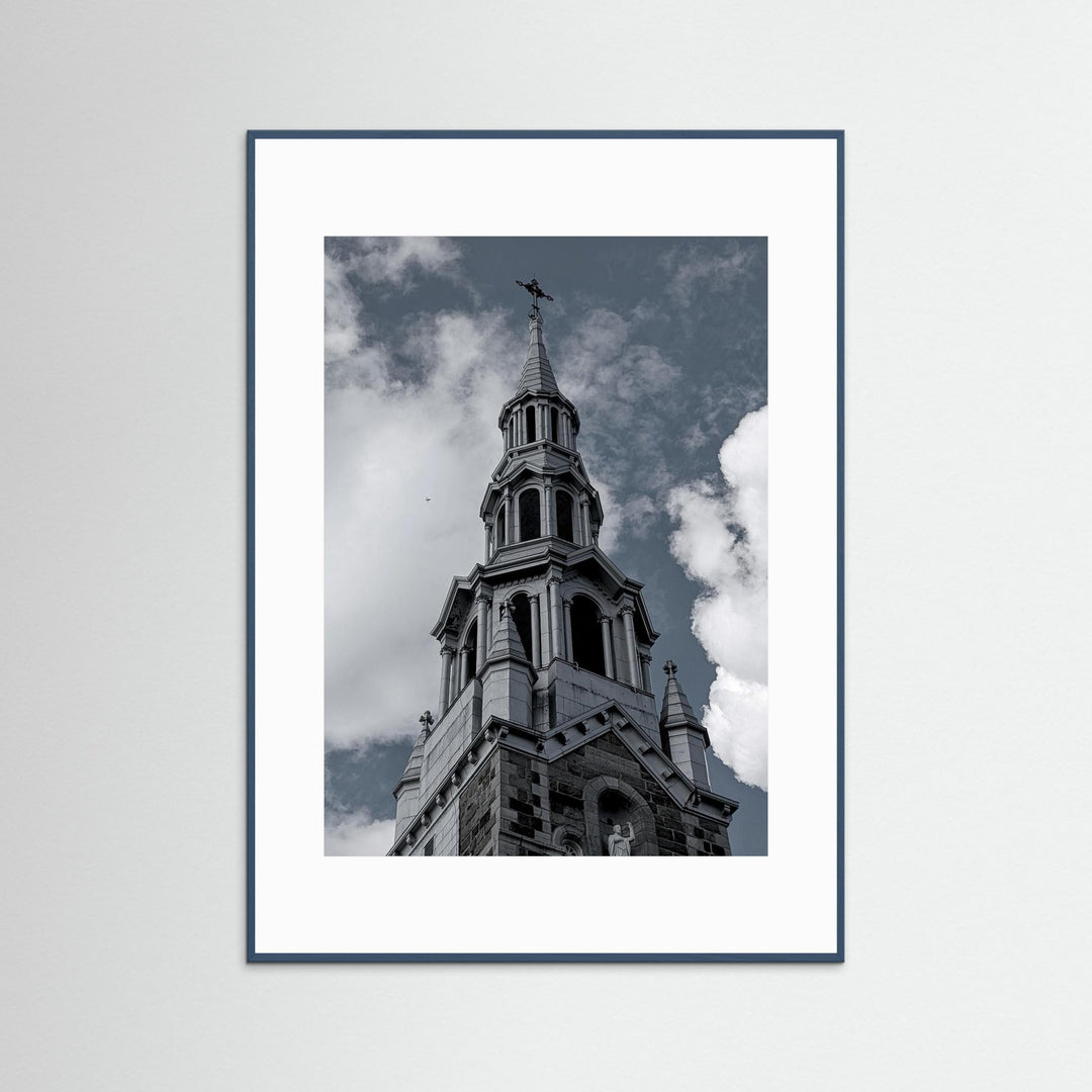 Elegant Church Architecture Steeple Art Print - Framed Options