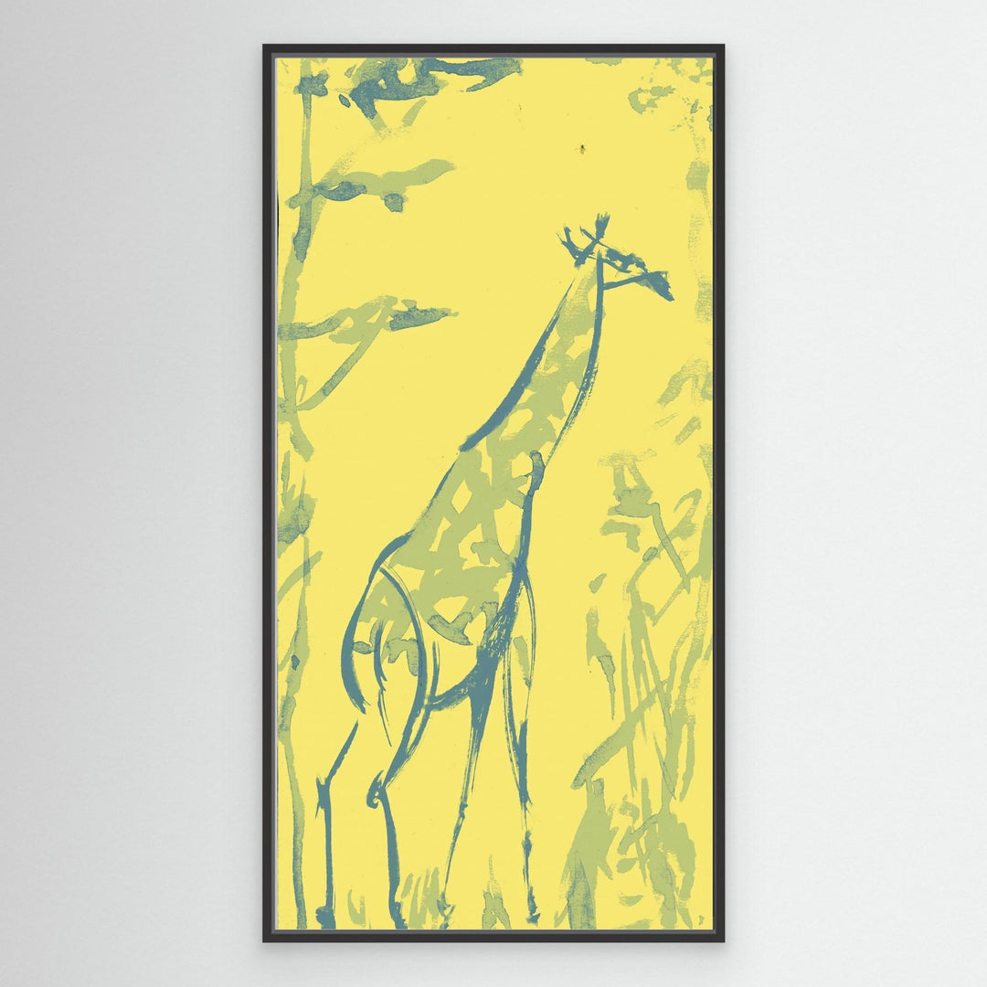 Whimsical Abstract Giraffe Wall Art - Canvas Print Framed Options
