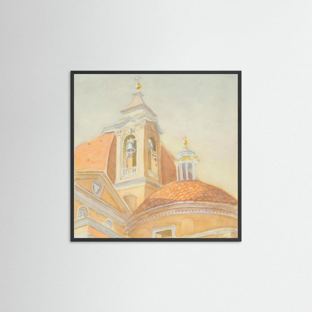"Bell Tower of San Lorenzo" Majestic Tuscan Watercolor - Art Print Custom Framed Options