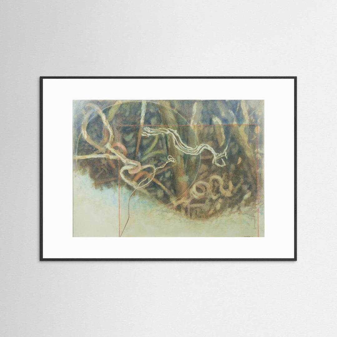 "Change - Beyond the Ice" Abstract Organic Watercolor - Custom Framed Art Print
