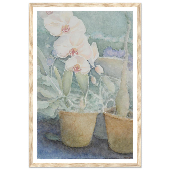 Whispers of Orchids: A Delicate Floral Watercolor by Veronique Semple - Watercolor botanical nature print for home decor