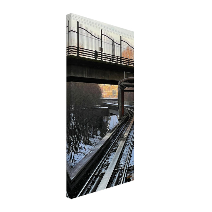 Urban Journey on Vancouver Train Tracks by Andrew Semple - Photography landscape photography print for home decor