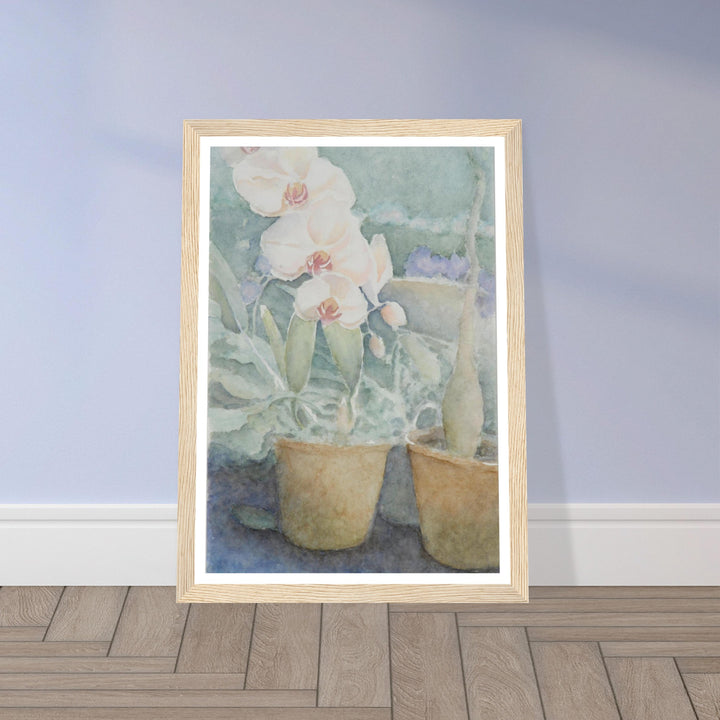 Whispers of Orchids: A Delicate Floral Watercolor by Veronique Semple - Watercolor botanical nature print for home decor