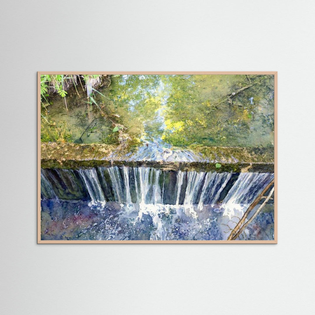 Autumn Waterfall: Impressions of Bromont Watercolor Art