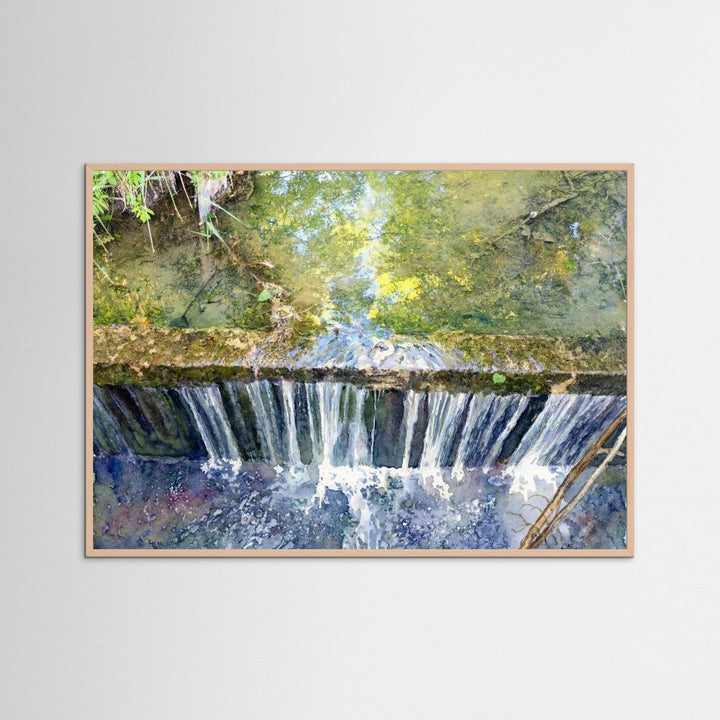 Autumn Waterfall: Impressions of Bromont Watercolor Art