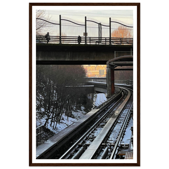 Urban Journey on Vancouver Train Tracks by Andrew Semple - Photography landscape photography print for home decor