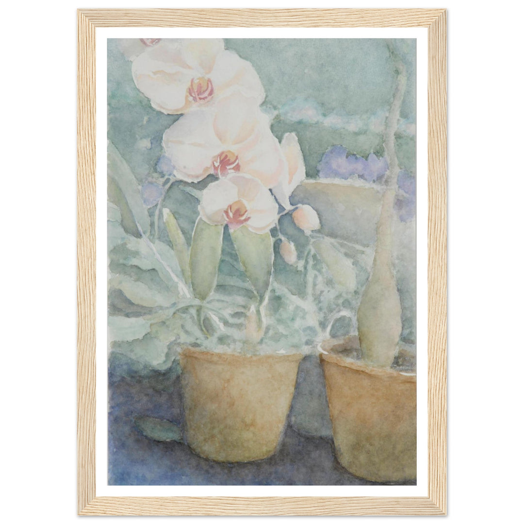 Whispers of Orchids: A Delicate Floral Watercolor by Veronique Semple - Watercolor botanical nature print for home decor