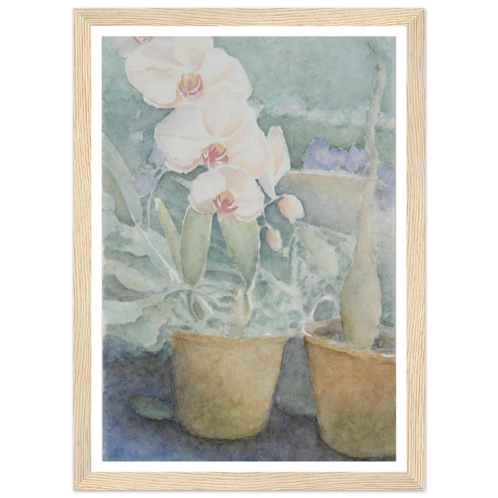 Whispers of Orchids: A Delicate Floral Watercolor by Veronique Semple - Watercolor botanical nature print for home decor