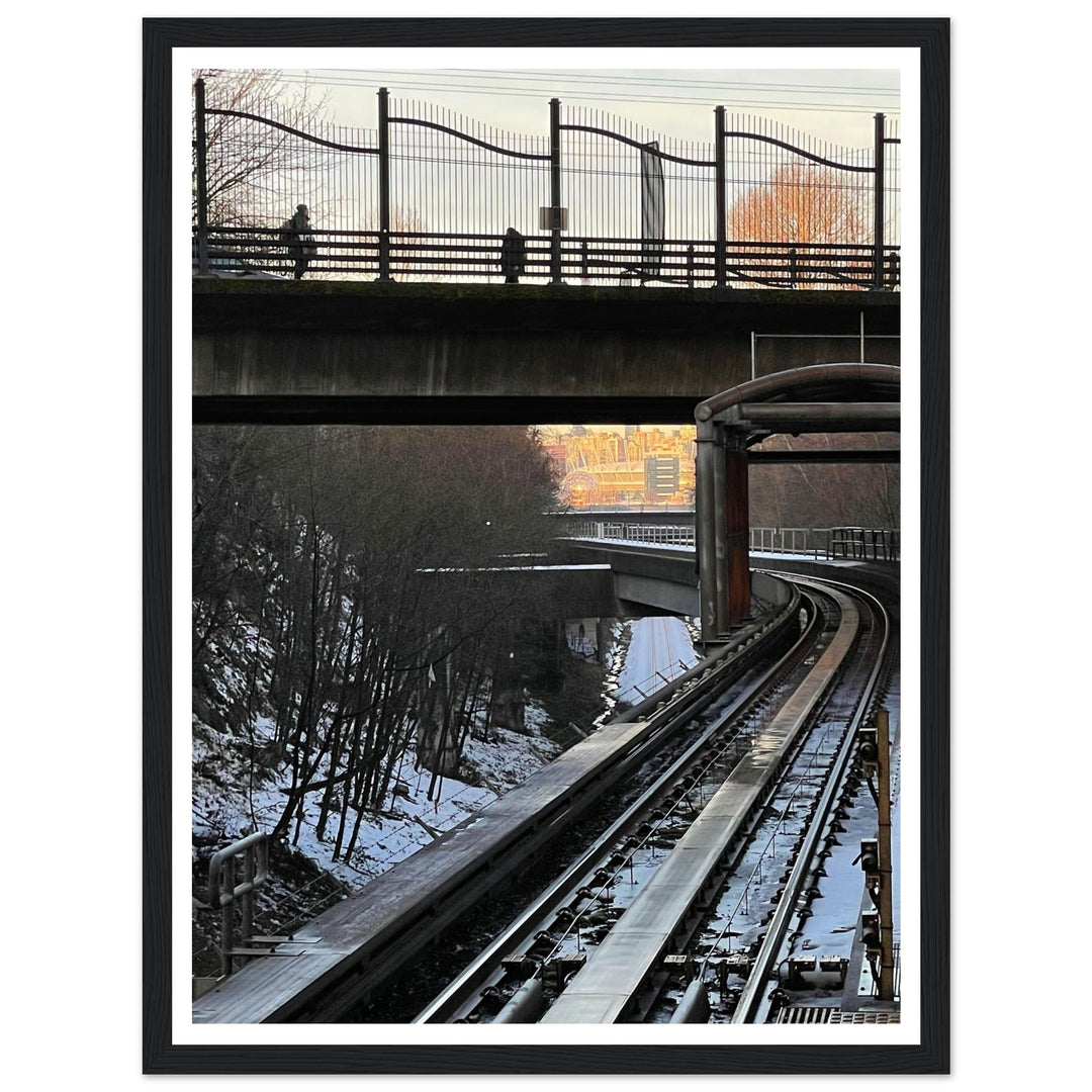 Urban Journey on Vancouver Train Tracks by Andrew Semple - Photography landscape photography print for home decor