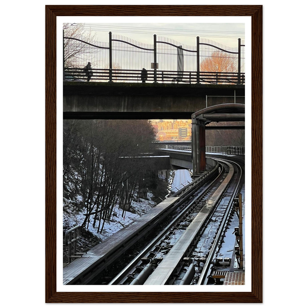 Urban Journey on Vancouver Train Tracks by Andrew Semple - Photography landscape photography print for home decor