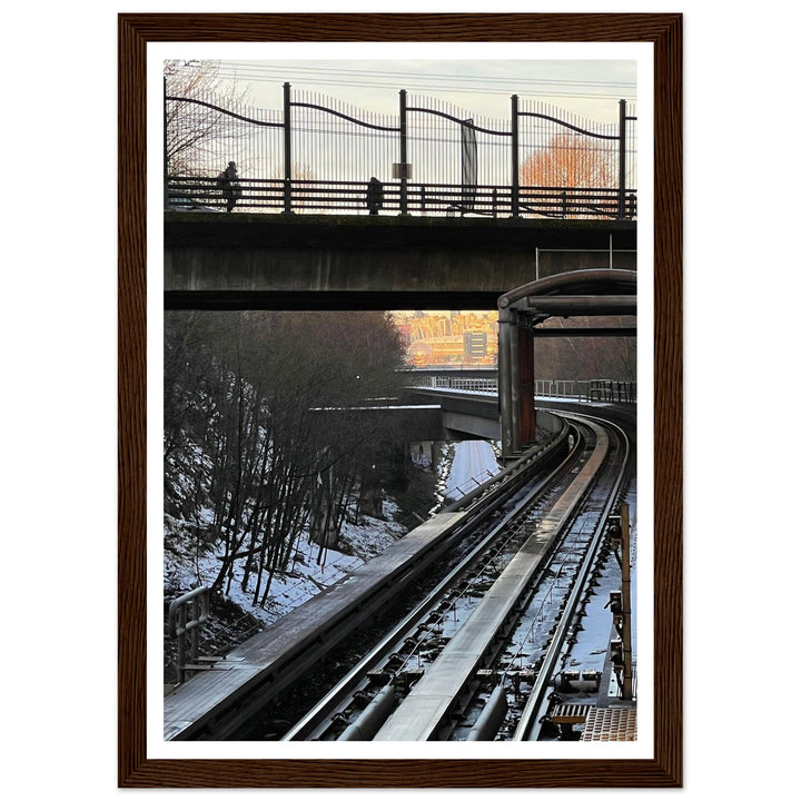 Urban Journey on Vancouver Train Tracks by Andrew Semple - Photography landscape photography print for home decor