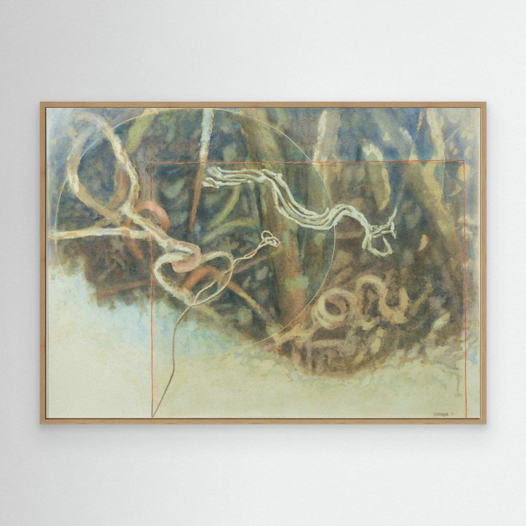 "Change - Beyond the Ice" Abstract Organic Watercolor - Large Format Canvas Framed Options