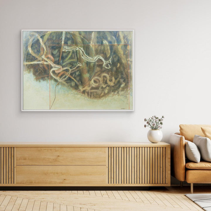 "Change - Beyond the Ice" Abstract Organic Watercolor - Large Format Canvas Framed Options