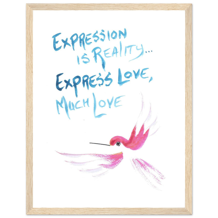 "Express Love" Watercolor Wall Art: Hummingbird Philosophy Series by Andrew Semple - Watercolor wall art print