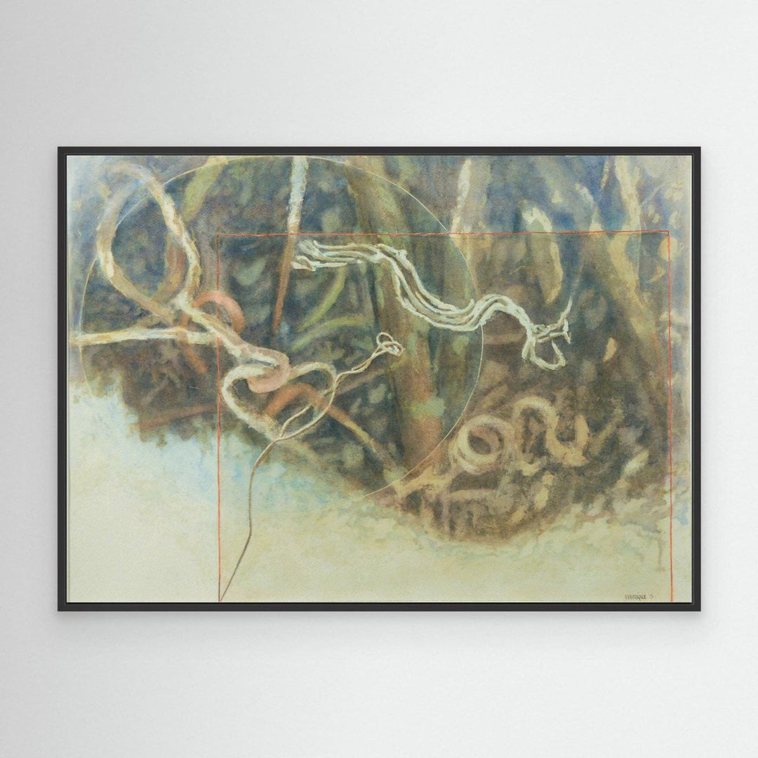 "Change - Beyond the Ice" Abstract Organic Watercolor - Large Format Canvas Framed Options