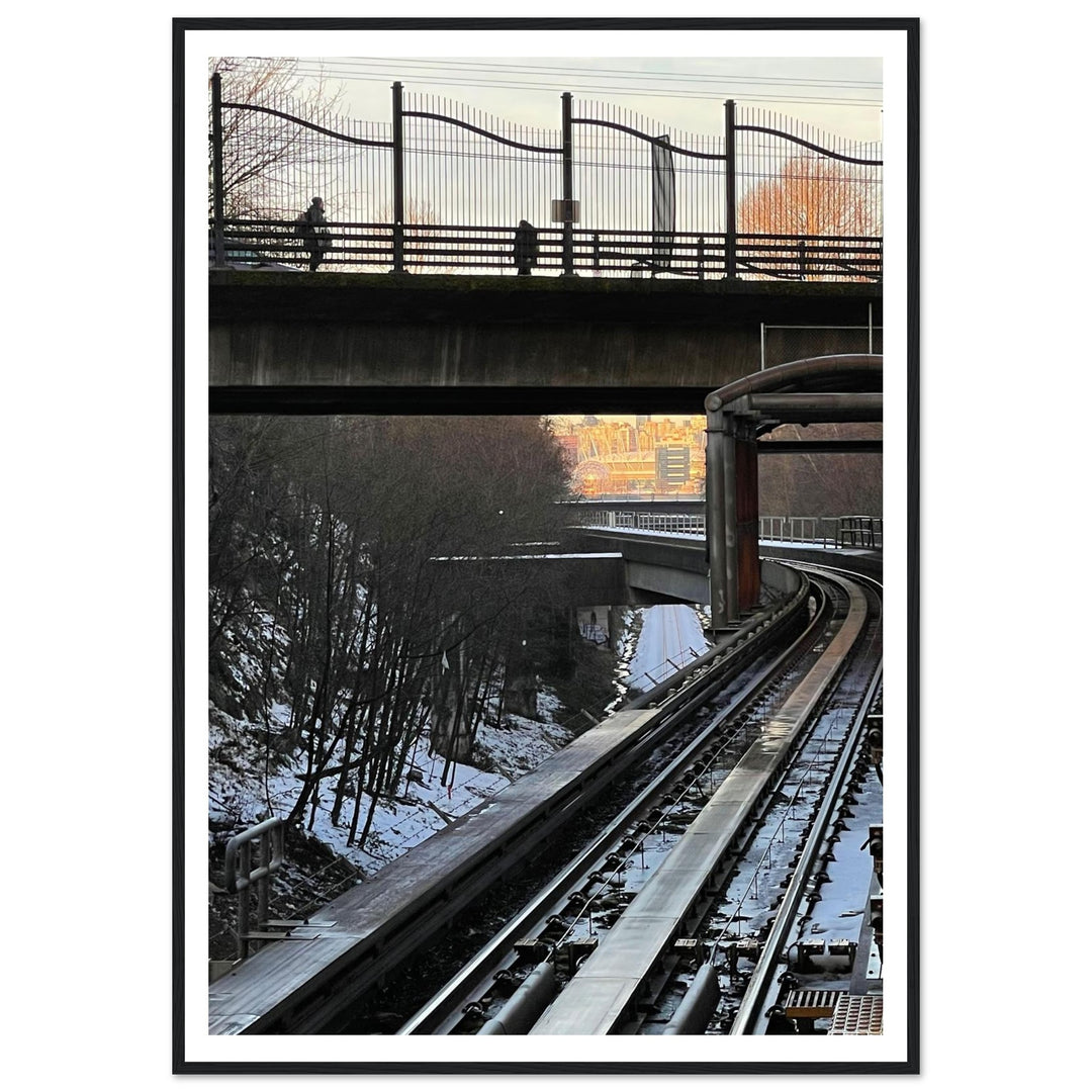 Urban Journey on Vancouver Train Tracks by Andrew Semple - Photography landscape photography print for home decor