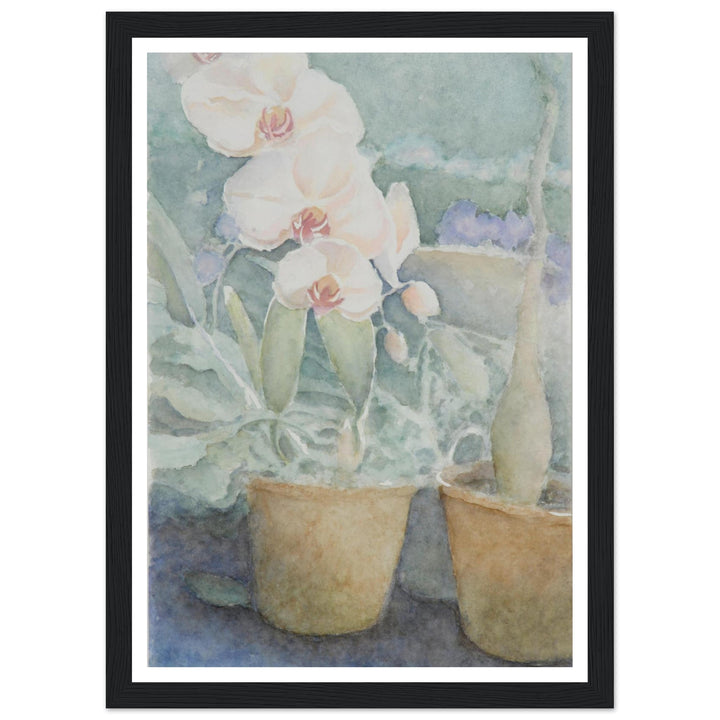 Whispers of Orchids: A Delicate Floral Watercolor by Veronique Semple - Watercolor botanical nature print for home decor