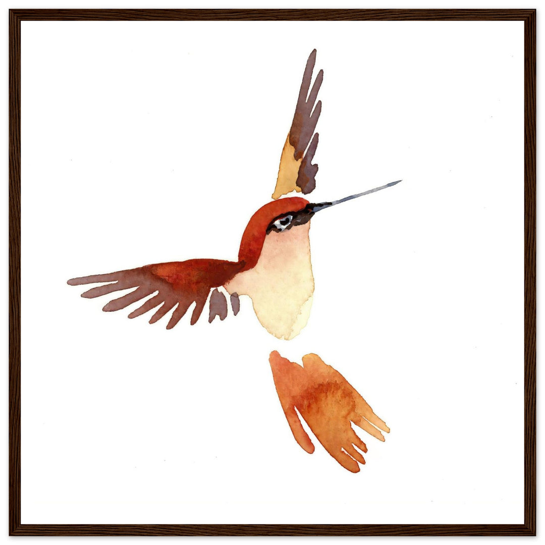 Graceful Hummingbird: Exquisite Watercolor Art Print by Andrew Semple - Watercolor watercolor print for home decor