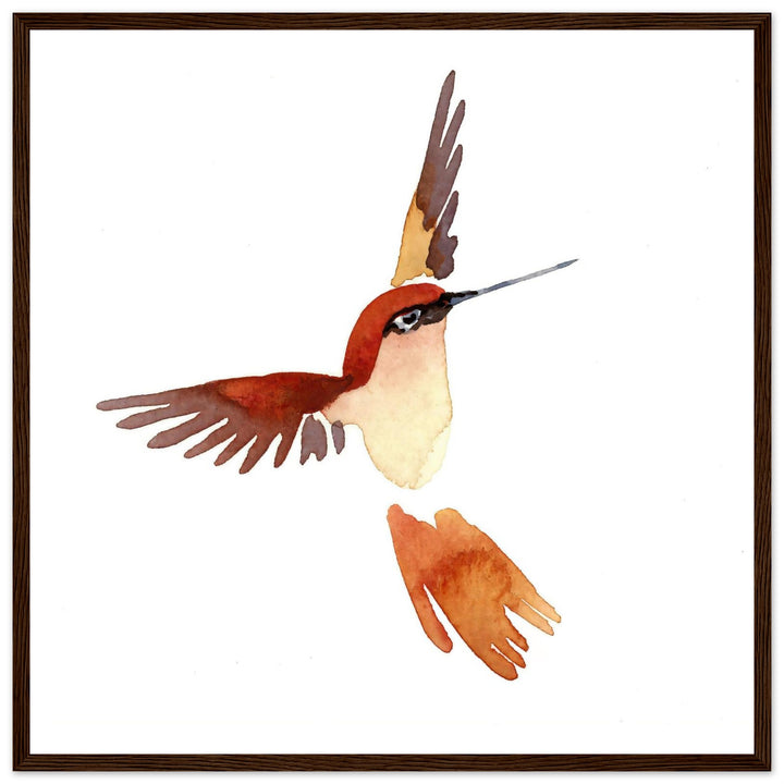 Graceful Hummingbird: Exquisite Watercolor Art Print by Andrew Semple - Watercolor watercolor print for home decor
