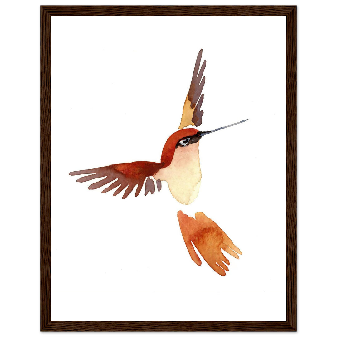 Graceful Hummingbird: Exquisite Watercolor Art Print by Andrew Semple - Watercolor watercolor print for home decor