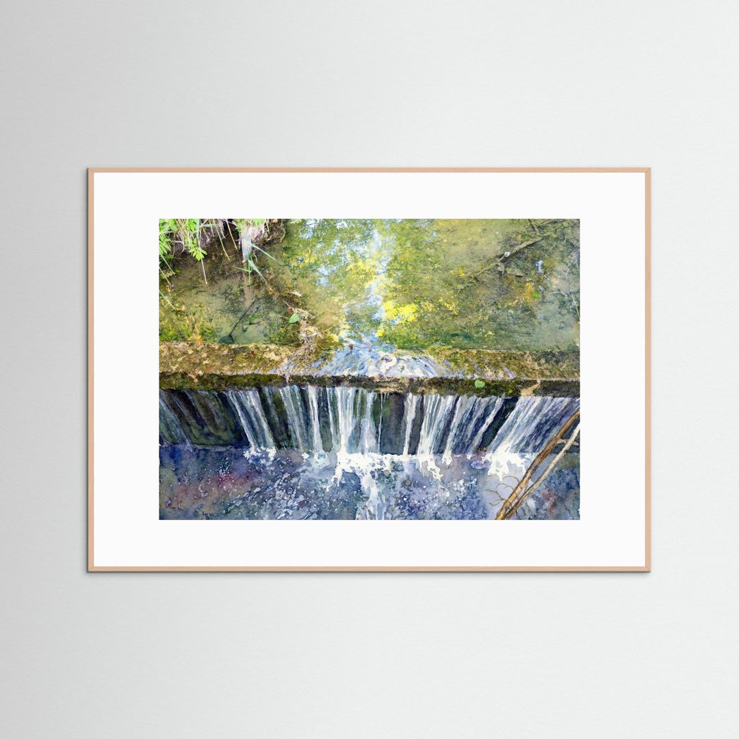 Autumn Waterfall: Impressions of Bromont Watercolor Art