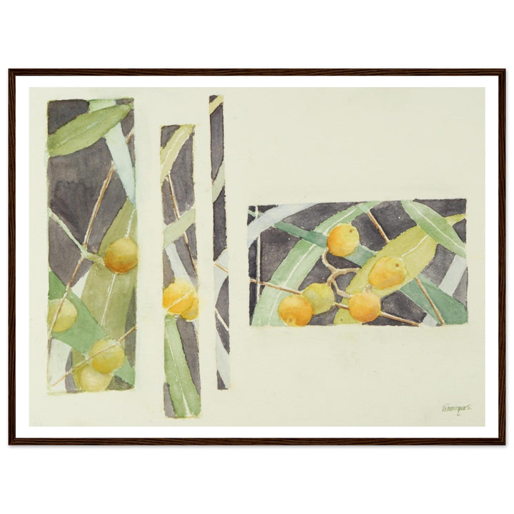 Radiant Harmony in Watercolor: Nature's Abstract Composition by Veronique Semple - Watercolor wall art print