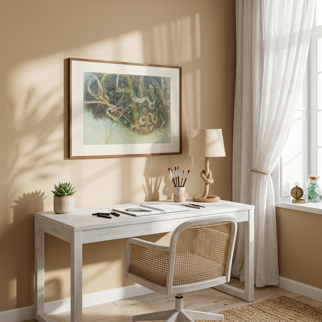 "Change - Beyond the Ice" Abstract Organic Watercolor - Custom Framed Art Print