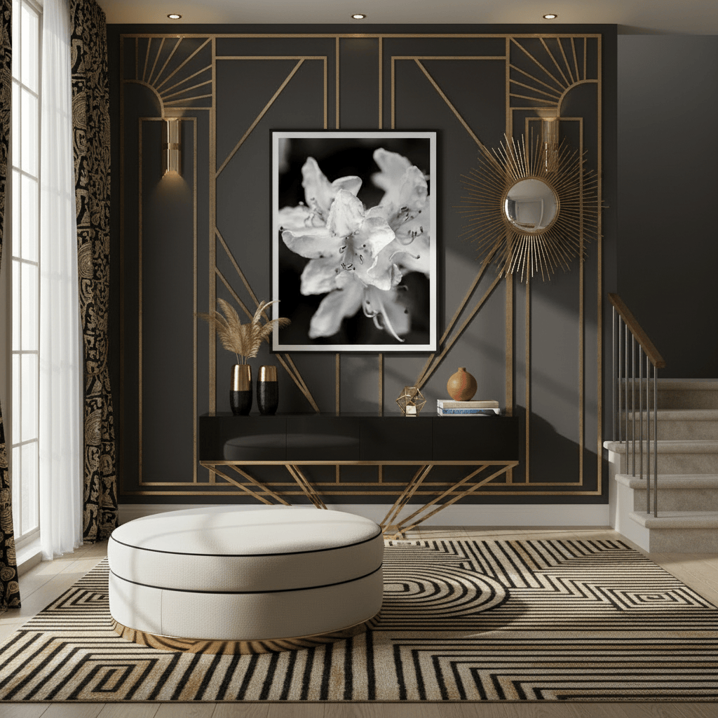 "Azalea Bloom in Noir" Elegant Black and White Floral Photography - Premium Matte Framed Art Print
