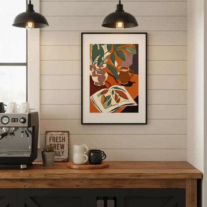 Charming Botanical Art Print | Modern Still Life Decor - Framed Options