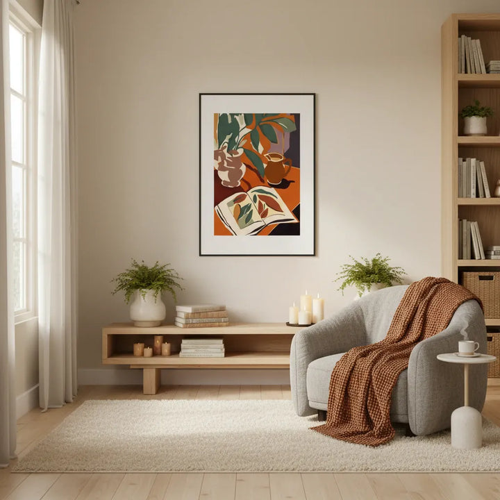 Charming Botanical Art Print | Modern Still Life Decor - Framed Options