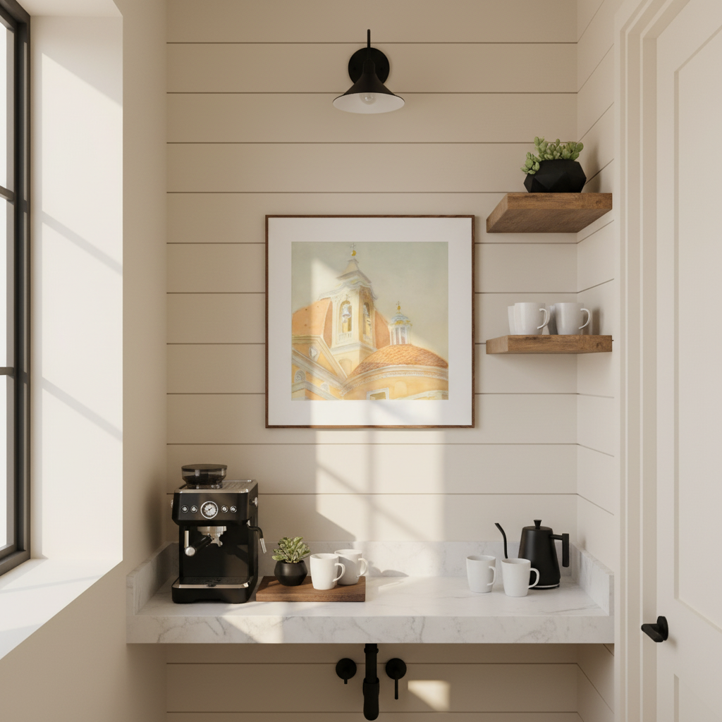 "Bell Tower of San Lorenzo" Majestic Tuscan Watercolor - Art Print Custom Framed Options