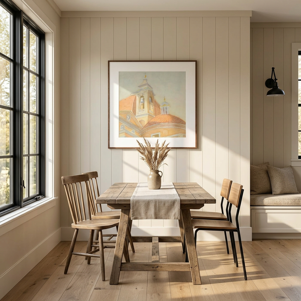 "Bell Tower of San Lorenzo" Majestic Tuscan Watercolor - Art Print Custom Framed Options