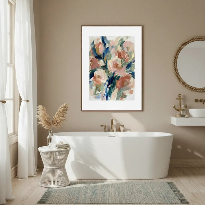 Abstract Floral Wall Art Print for Modern Decor - Framed Options