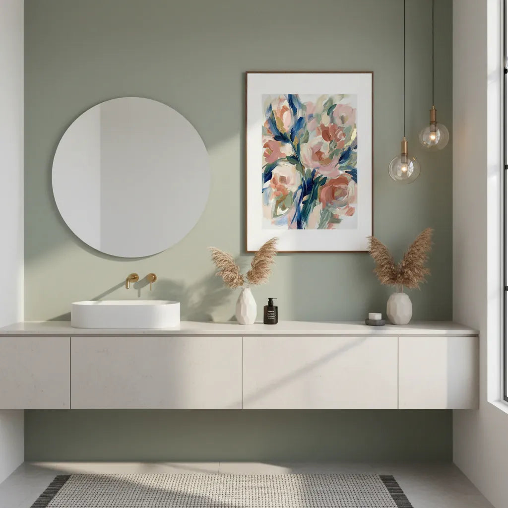 Abstract Floral Wall Art Print for Modern Decor - Framed Options