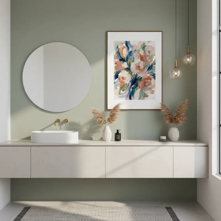 Abstract Floral Wall Art Print for Modern Decor - Framed Options