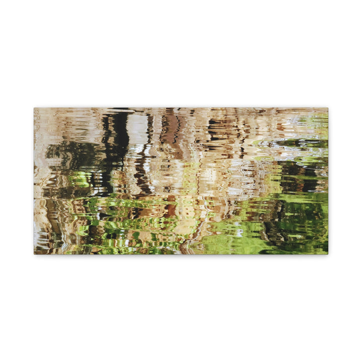 "Reflections" a Serene Dance of Colors in Water: Abstract Photography - Wrapped Canvas Art Print