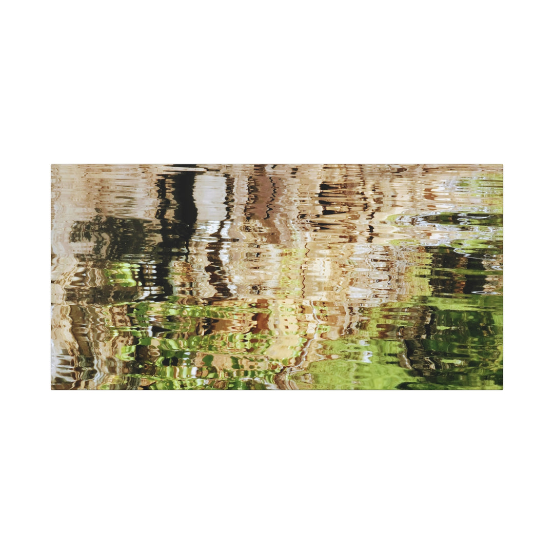 "Reflections" a Serene Dance of Colors in Water: Abstract Photography - Wrapped Canvas Art Print